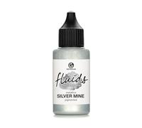 30ml Fluids Alcohol Ink SILVER MINE, inchiostro ad alcool per Fluid Art, argilla polimerica e Resin Art, argento metallico