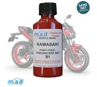 30ML Kawasaki Firecracker Rosso B1 Ritocco Kit Riparazione Pennello Zero Chip