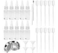 30ml Paint Dropper Bottles - Empty Squeeze Stick Palette Set for DIY Crafts