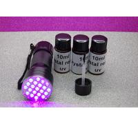 30ML Resina UV, Colla per Riparazione Cristallo, Vetro, Metallo, 21 Led Torcia