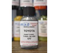 30ML Vernice per Ritocchi Bottiglia Toyota Tyrol Argento 1F7 Grattare Chip