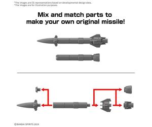 30MM 1/144 OP PRT SET 21 MULTI MISSILE 1 Model Kit Bandai Model Kit Gunpla