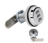 30mm 3 Digit Cabinet Locks with Combination Security Lock Keyless Metal Cam Ouflage Practical and Convenient, Easy to Set a Password for Cabinets, Drawers, Letterboxes, Doors (Silver)