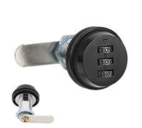 30mm 3 Digit Cabinet Locks with Combination Security Lock Keyless Metal Cam Ouflage Practical and Convenient, Easy to Set a Password for Cabinets, Drawers, Letterboxes, Doors (Black)