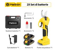 30MM Forbici Elettriche Potatura Senza Spazzole Cesoie per Arbusti con valigia