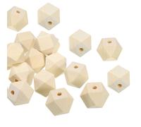30mm Naturale Legno Perline 40pz Non-finito Legno Perline Marrone