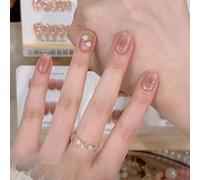 30Pc Occhi Di Gatto Premere Su Unghie Corte Piazza Falso Full Copre Colle Su Acrilico Artificiale Stick On Colle Su Un