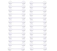 30PCS 14G Acrilico Trasparente Bioflex Tettarelle da biberon Tongue Bar Bilanciere Anelli Piercing Fermo Piercing Monili per Il Corpo e Piercing Durable Design