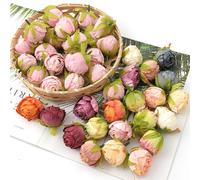 30pcs 3-4cm Artificiale Rose Testa Finto Boccioli di Rosa Fiore Interno Casa