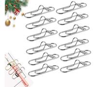 30PCS 3 Colors Heart Pen Clip Metal Pencil Clips Multifunctional Rose Gold Silver Carbon Steel Paperclip, Paperclip Pens Holder, Heart Shaped Metal Pens Clip for Students, and Teachers (Silver-12pcs)