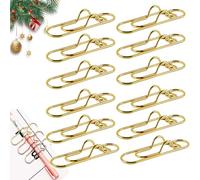 30PCS 3 Colors Heart Pen Clip Metal Pencil Clips Multifunctional Rose Gold Silver Carbon Steel Paperclip, Paperclip Pens Holder, Heart Shaped Metal Pens Clip for Students, and Teachers (Yellow-12pcs)