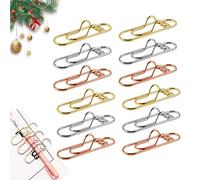 30PCS 3 Colors Heart Pen Clip Metal Pencil Clips Multifunctional Rose Gold Silver Carbon Steel Paperclip, Paperclip Pens Holder, Heart Shaped Metal Pens Clip for Students, and Teachers (Mixed-12pcs)