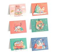 30Pcs 3D Natale Biglietto di Auguri Vacanza Card 9.1x12.7cm Foderati Card