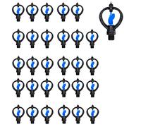 30PCS 4 punti di plastica farfalla testa irrigazione spruzzatore 360 gradi rotativo per giardino prato paesaggio serra Spray