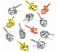 30pcs Acciaio Inox Metallo Tono Vite Posteriore End Cap Fai Orecchini Oreficeria