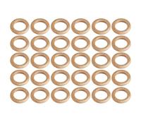 30Pcs Beech Wood Rings for DIY Crafts | Authentic Wood Grain Rings for Home Decoration/Jewelry Making | Smooth Polished Wooden Hoops, 1.2 Inch Diameter (7cm)