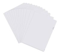 30pcs Busta Plastica Colorata Formato A4, Colorate Cartellina a L A4, Trasparenti Plastica Formato A4 Cartelle,Portadocumenti in plastica Per Presentazioni Progetti File Report (Chiaro)