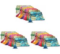 30pcs cinese broccato di seta portamonete/ricamo gioielli regalo sacchetto/con zip e nappa/gioielli portamonete portafoglio sacchetto, Multicolore