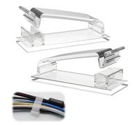 30PCS Clip per Cavi Autoadesive Trasparenti, Grande Capacità di Gestione Cavi per Scrivania, Organizer Cavi per Uso Interno ed Esterno, per Casa, Ufficio, 4,5 cm x 1,8 cm x 1,2 cm