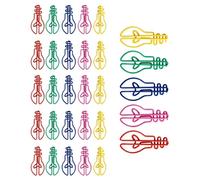 30Pcs Colorato Lampadina Forma Carta Clip File Metallo Segnalibri