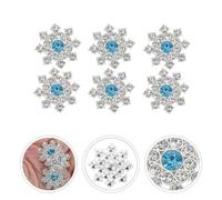 30pcs Crystal Snowflake abbellishments Applique Rhinestone per bottoni