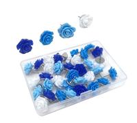 30Pcs Flower Drawing Pins Rose Decorative Push for Cork Board Floral Thumb Tacks for Wall Bulletin Board Travel Map Drawing Thumbtacks