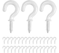 30Pcs Ganci a Vite, Rivestimento in Plastica, Ganci per Soffitto Del Giardino De
