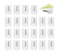 30PCS Ganci Autoadesiva per Tende di Rete Canne Ganci per Tende Plastica Ganci Autoadesivi Bianchi per Muro Parete Tende