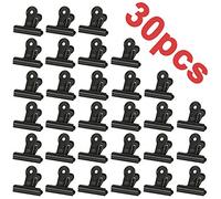 30PCS Graffette Bulldog piccole, Clip multifunzione per staffe per foto, ufficio e cucina (Nero 22mm)