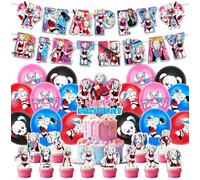 30PCS Harley Birthday Decoration Supplies Monster Decorazioni a Tema Adatto Per Il Compleanno Dei Bambini e Decorazioni Per Feste Di Anniversario Bandiere Di Palloncini