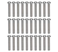 30Pcs Hex Socket Button Head Screw Set, M10x1.5 Coarse Thread Stainless Steel Screws, A2-70 Grade Fasteners with ISO7380 Standard for Automotive Engineering and DIY Projects (M10*60)