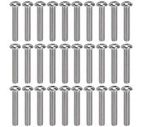 30Pcs Hex Socket Button Head Screw Set, M10x1.5 Coarse Thread Stainless Steel Screws, A2-70 Grade Fasteners with ISO7380 Standard for Automotive Engineering and DIY Projects (M10*55)