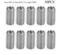 30pcs Inserti Interno M6 1.0 M8 1.25 Lunghezza 10MM Maschio Femminile Dado