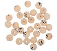 30pcs legno allentato perline stampa design perline colorate perline rotonde
