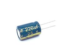 30pcs/lot 25V 220UF Low ESR/Impedance high frequency aluminum electrolytic capacitor size 8 * 12 220UF25V 20%