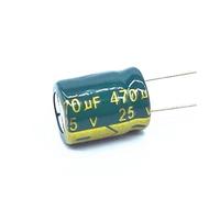 30pcs/lot 25V 470UF Low ESR/Impedance high frequency aluminum electrolytic capacitor size 10 * 13 470UF25V 20%