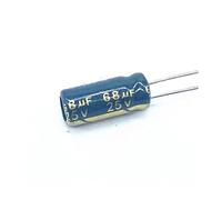 30pcs/lot 25V 68UF Low ESR/Impedance high frequency aluminum electrolytic capacitor size 5 * 11 68UF25V 20% Capacitance Meters