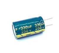30pcs/lot high frequency low impedance 250v 330UF aluminum electrolytic capacitor size 18 * 30 330UF 20% AUOQKQUT