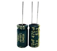 30pcs/lot S11 high frequency low impedance 63v 470UF aluminum electrolytic capacitor 470UF 20% Capacitance Meters