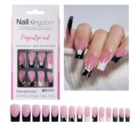 30pcs Lungo Piazza Francese Tip Press On Nails Acrilico Lucido Unghie Finte Stick On Unghie Manicure Unghie Art
