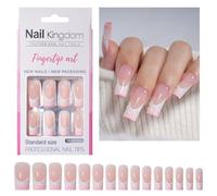 30pcs Lungo Piazza Francese Tip Press On Nails Acrilico Lucido Unghie Finte Stick On Unghie Manicure Unghie Art