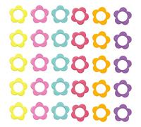 30PCS Mini Size Stitch Markers Forma Fiore Anello Metallo Punto Tappi Multicolore Crochet Bloccaggio Marcatori Strumenti di Lavoro a Maglia