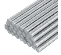 30pcs Mini Sticks per Pistola Colla 8" x 0.43", Glitter Argento