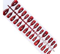 30Pcs Occhio di Gatto Press On Nails Vino Rossore Unghie Finte Unghie Acriliche Artificiali Colle Su Unghie Stick On