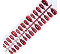 30Pcs Occhio di Gatto Press On Nails Vino Rossore Unghie Finte Unghie Acriliche Artificiali Colle Su Unghie Stick On