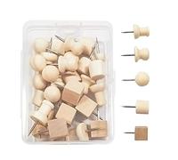 30pcs/ Pacco Classico Spinta Decorativa In Legno Grazioso Pollice Set Per L'ideale Per La Visualizzazione Documenti POSTRACCARIO