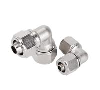 30PCS Pneumatic Fittings All Copper Quick Screw Joint PV-4 6 8 10 12 14 16mm Trachea Right Angle Quick Connector(PV8 (8mm))