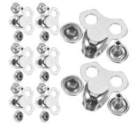30Pcs Portable Alloy Boot Hooks Shoe Lace Buckles Silver Metal Repair