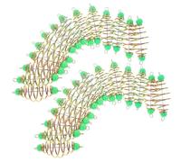 30pcs Professional Spring Fishing Bait Traps con perline luminose Forniture da