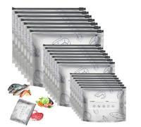 30pcs Sacchetti Ermetici per Alimenti, in 3 misure,Sacchetti Alimenti Richiudibili, Sacchettis Freezer con Zip Foglia di Alluminio,Sacchettis per sandwich, pranzi